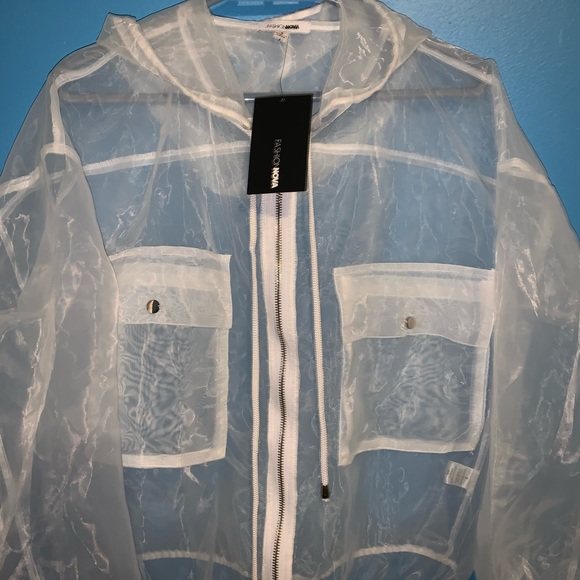 Fashion Nova See-Through Windbreaker - Picture 3 of 5